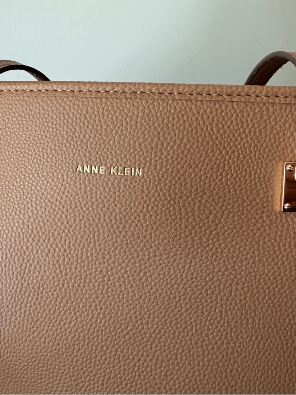 Anne Klein Nude-Beige Structured Work large Tote - Picture 4 of 16